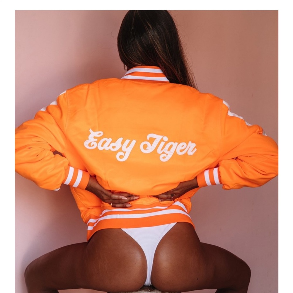 Naked Tiger Orange Bomber jacket
